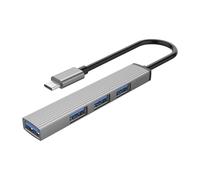 Songelt Compactly 4Port USB C Hubs Adapter Metal Housing Compatible For Smartphones Tablets Peripherals Expansions Data Transfer USB Type C To
