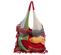 Songelt Contemporary Fish Themed Knit Handbag For Professional Women Spacious Compartment Fabric Casual Prom Occasion Cute Fish Design Large Capacity Knitted Bag