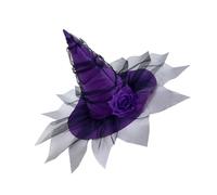 Songelt Cool Witch Hat With Veil Flower Lace For Women Men Teenagers For Halloween Party Veil Retro Wizard Cosplay Witch Hat Cosplay