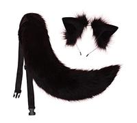 Songelt Cosplay Furry Animal For Ears Hair Hoop Tail Set Costume Long Headpiece For Halloween Party Decoration Headwear Halloween Cosplay Set