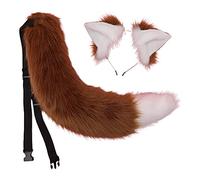 Songelt Cosplay Furry Animal For Ears Hair Hoop Tail Set Costume Long Headpiece For Halloween Party Decoration Headwear Halloween Cosplay Set