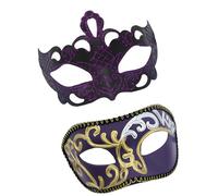 Songelt Couple Masquerade Sequins Eye Half Face Masquerade Costume For Women Men Halloween Wedding Party