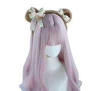 Songelt Cute Bear Ears Headbands Animal Ears Rose Ribbon Bows Headdress Furry Anime Hairbands Cosplay Hair Accessories Animal Hair Hoop Headband