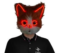 Songelt Cute Face LED Glowing Full Face Animal For Party Halloween Masquerade Cosplay Costume Unisex Led Glowing Halloween