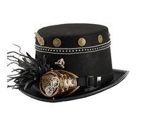 Songelt Dark Industrial Age Headwear Top Hat With Studded Gear Themed Cosplay Punk Costume Accessories Steampunk Gear Costume Hat