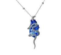 Songelt Dark Romance Snake Charm Heart Pendant Necklace Gothic Collarbone Chain Adjustable Chain Unisex Jewelry Gift Unisex Dark Jewelry