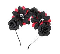 Songelt Day Of The Dead Headband Skull Headband Rose Flower Crowns For Girls Halloween Tiaras And Crowns Goth Halloween