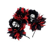 Songelt Day Of The Deads Headpiece Skull Flower Crown Headband Halloween Cincos Des Mayoes Party Costumes For Womens Gifts Halloween Dia Los Muerto Party Costume