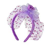 Songelt Delicate Medieval Yarn Flower Hair Hoop Halloween Cosplay Hair Holder Medieval Party Costume Headwear For Women Hoop For Women Yarn Flower Shape Decorative Black Color Banquet Halloween