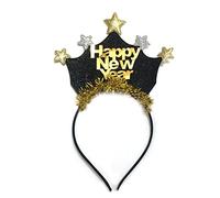 Songelt Delicate New Year Sequins Hair Hoop Headdress 2023 Washing Face Headband Anti-slip Headdress New Year Party Headbands For Women