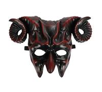 Songelt Demons Halloween Masquerade Scary Half Face Ox Horn Devil For Cosplay Costume Women Men Halloween Scary Horror Cosplay Costume