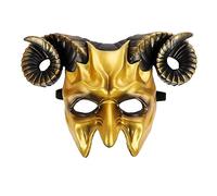 Songelt Demons Halloween Masquerade Scary Half Face Ox Horn Devil For Cosplay Costume Women Men Halloween Scary Horror Cosplay Costume