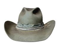 Songelt Distress Wool Hat For Masquerades Party Gentleman Hat With Roll Brims Adult CarnivalParty Costume Fashion Headpiece Cowboy For Adult Casual Wear
