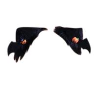 Songelt Ears Hair Clips Foxes Ear Halloween Fancy Dress Accessories Cosplay Handmade Furry Ears Headpiece Black Animes Furry Headband Cosplay Accessories For Women