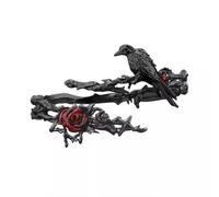 Songelt Elegant Charm Adjustable Rose Crow Cuff Sturdy Metal Gothic Accessory For Women Alloy Gothic Flower