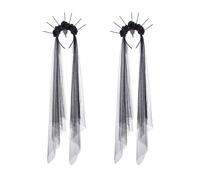 Songelt Elegant Hairband Halloween Parties Headpiece Hair Accessory Unique Black Long Headdress For Parties Headpiece