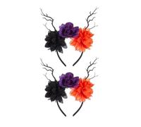 Songelt Elegant Hairband Halloween Parties Headpiece Hair Accessory Unique Black Long Headdress For Parties Headpiece