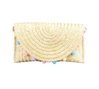 Songelt Elegant Handmade Straw Clutch Bag Beach Bag Crossbody Evening Handbags Envelope Purse For Dinner Handbags