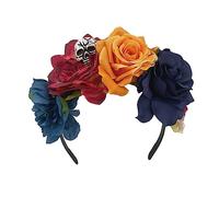 Songelt Elegant Simulated Flower Shape Headbands Skull Hair Hoop Halloween Headbands For Women Girls Wedding Party Supplies Halloween Flower Hairband
