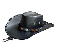 Songelt Ethnic Cowboy Hat For Adult With Vintage Belt Fashion Carnivals Party Costume Cap Women Men Halloween Party Props Hat Western Cowboy Cosplay Parties Costume