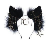 Songelt Ethnic Ears Shape Headband With Forehead Chain Decors Hair Hoop Adult Live Broadcast Easter Party Headpiece Halloween Headbands For Women Halloween Headbands For Adults Anime Character