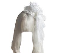 Songelt Fascinator Hat With Flower For Adult Anime Lace Flower Hair Clip Cosplay Costume Hat Halloween Party Hair Decors Fascinator Hairpin