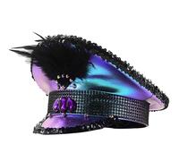 Songelt Fashion Performances Hat Proms Party Adult Hat With Sequins/Rhinestones For Carnivals Bachelorettes Party For Women Rhinestones Women Colorful Captain Captain Hats