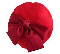 Songelt Fashion Red Big Bowknot Lovely Painter Hat Children Octagonal Hat Gifts For Thanksgiving New Year Valentine Octagonal Hats For Women Men Girls