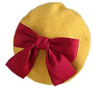 Songelt Fashion Red Big Bowknot Lovely Painter Hat Children Octagonal Hat Gifts For Thanksgiving New Year Valentine Octagonal Hats For Women Men Girls