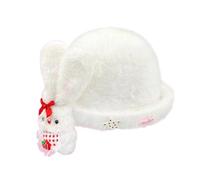 Songelt Fashionable Rabbits Bucket Hat For Various Head Size Winter Autumn Thickened Fisherman Hat Headpiece For Female And Kids Outdoor Activity