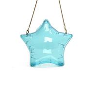 Songelt Fashionable Star Shape Evening Bags Satchel With Metal Chain Shoulder Strap PVC Crossbody Purse For Women Girls Star Shape Purse
