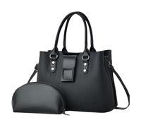 Songelt Fashionable Women's Handbag And Crossbody Bag Set 2pcs Practical PU Leather Shoulder Bag Large Capacity Top Handle Purse PU Leather Handbag