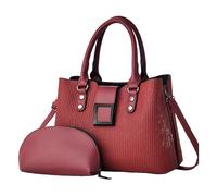 Songelt Fashionable Women's Handbag And Crossbody Bag Set 2pcs Practical PU Leather Shoulder Bag Large Capacity Top Handle Purse PU Leather Handbag