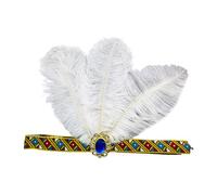 Songelt Feathered Flapper Headbands Mardi Gras Prom Dancer Headpiece For Party Carnivals Celebrations Headwear Hair Styling Elastic Feather Bandeau