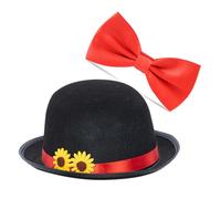 Songelt Festival Celebration Magicians Costume Halloween Caps Bowtie Theme Party Photo Hat Headwear Adult Unisex Cosplay Costume Carnivals Headwear