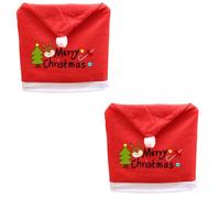 Songelt Festive Christmas Chair Back Cover Adorable Cartoon Letters Back Decor ForXmas Kitchen Dining Slipcovers Christmas Covers Festive Decoration Dinner Table Chairs Kitchen Party Banquet