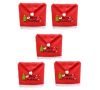 Songelt Festive Christmas Chair Back Cover Adorable Cartoon Letters Back Decor ForXmas Kitchen Dining Slipcovers Christmas Covers Festive Decoration Dinner Table Chairs Kitchen Party Banquet