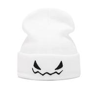Songelt Funny Knitted Hat Halloween Specter Pattern Unisex Hat Specter Pumpkin Ears Party Hats Unique For Men