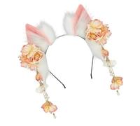 Songelt Furry Animal Ear Hairband For Chinese Traditional Outfits Anime Accessories Adjustable Size Chinese Traditional Ear Hairband