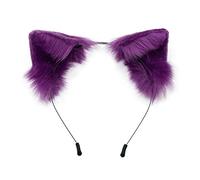 Songelt Furry For Ears Hair Hoop Plush Kitten Ears Hairband Animal Headband For Washing Face Makeup Lovely Photo Props Kitten Hair Band Cosplay Animal Props