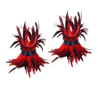 Songelt Fuzzy Adjustable Feathered Foot Chains Punk Rock Anklets for Halloween Costumes Cosplay and Dance Performances Adjustable Feather Foot Jewelry Women's Fashion