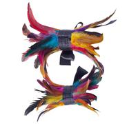 Songelt Fuzzy Adjustable Feathered Foot Chains Punk Rock Anklets for Halloween Costumes Cosplay and Dance Performances Adjustable Feather Foot Jewelry Women's Fashion