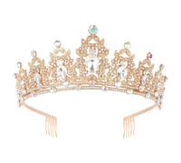 Songelt Girl Hair Hoop Glinting Crowns Proms For Queen Birthday Headbands Photo Props Elegant Costume Headwear Women's Vintage Headpiece