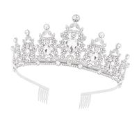 Songelt Girl Hair Hoop Glinting Crowns Proms For Queen Birthday Headbands Photo Props Elegant Costume Headwear Women's Vintage Headpiece
