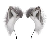 Songelt Girls Animal Wolf For Ears Plush Hair Hoop Lovely Party Headdress Anime Cosplay Party Accessories Furry Headbands Ears For Women Halloween Cosplay