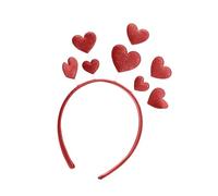 Songelt Glittering Powder Valentine Heart Headband For Party Gathering Music Festival Hairband Face Washing Hairband For Women Valentines Party Headwear