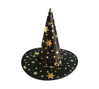 Songelt Halloween Bronzing Witch Wizard Hat Headgear Masquerade Peaked Cosplay Props Decoration Fancy Dress Up Party Costume Peaked Hats Women