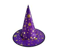 Songelt Halloween Bronzing Witch Wizard Hat Headgear Masquerade Peaked Cosplay Props Decoration Fancy Dress Up Party Costume Peaked Hats Women