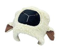 Songelt Halloween Cartoon Lamb Hat Plush Sheep Headgear Dress Up Cute Super Soft Windproof Performance Props Cartoon Animal Hats Plush Fisherman Hat Vintage Winter Fall For Women Striped Warm Cap