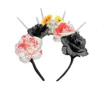 Songelt Halloween Headbands Day Of The Dead Headband Flower Crowns Headband Mexicans Headpiece Halloween Party Supply Day Of The Dead Mexicans Headpiece Flower Crown Festival